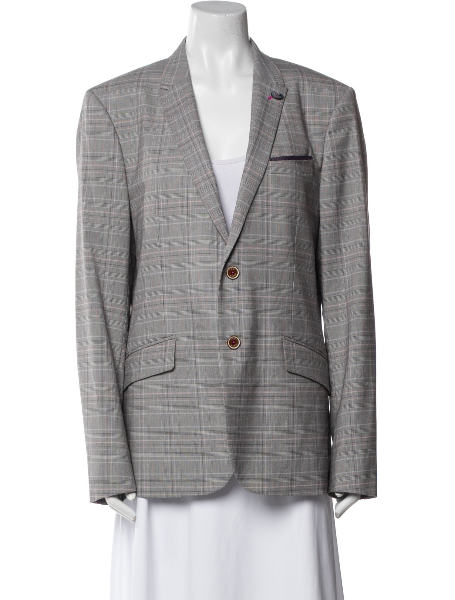 Ted Baker Plaid Print Blazer