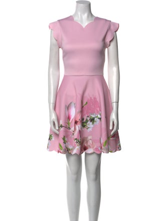 Ted Baker Floral Print Mini Dress