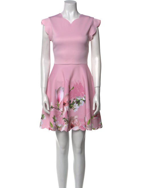 Ted Baker Floral Print Mini Dress