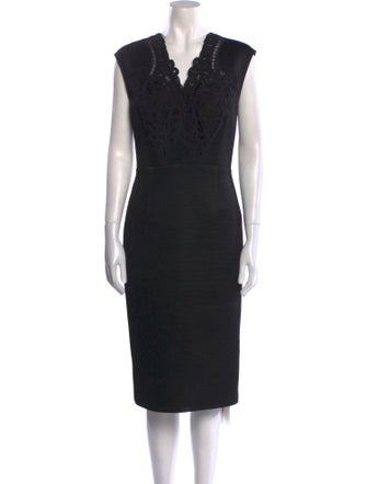 Ted Baker V-Neck Midi Length Dress