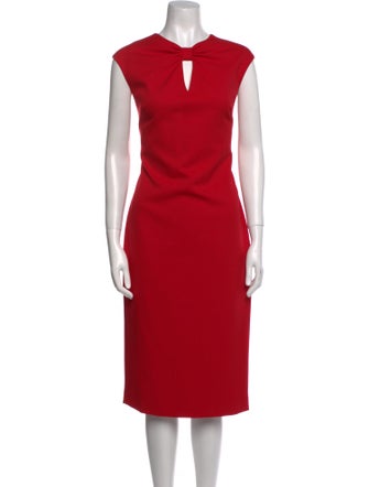 Ted Baker V-Neck Midi Length Dress
