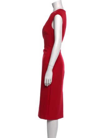 Ted Baker V-Neck Midi Length Dress