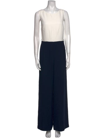 Ted Baker Colorblock Pattern Scoop Neck Jumpsuit