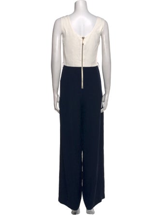 Ted Baker Colorblock Pattern Scoop Neck Jumpsuit