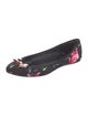 Ted Baker Floral Print Bow Accents Ballet Flats