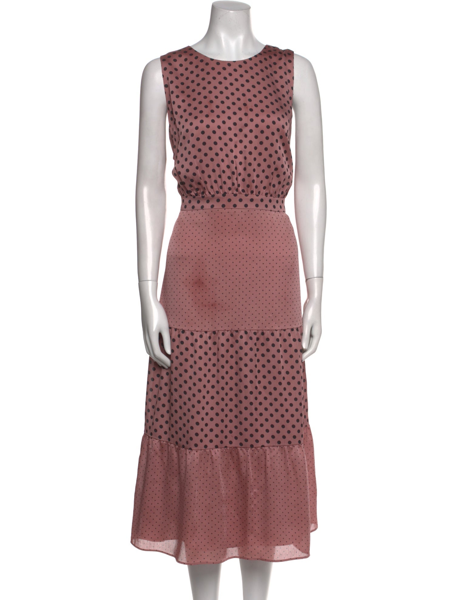 Ted Baker Polka Dot Print Midi Length Dress