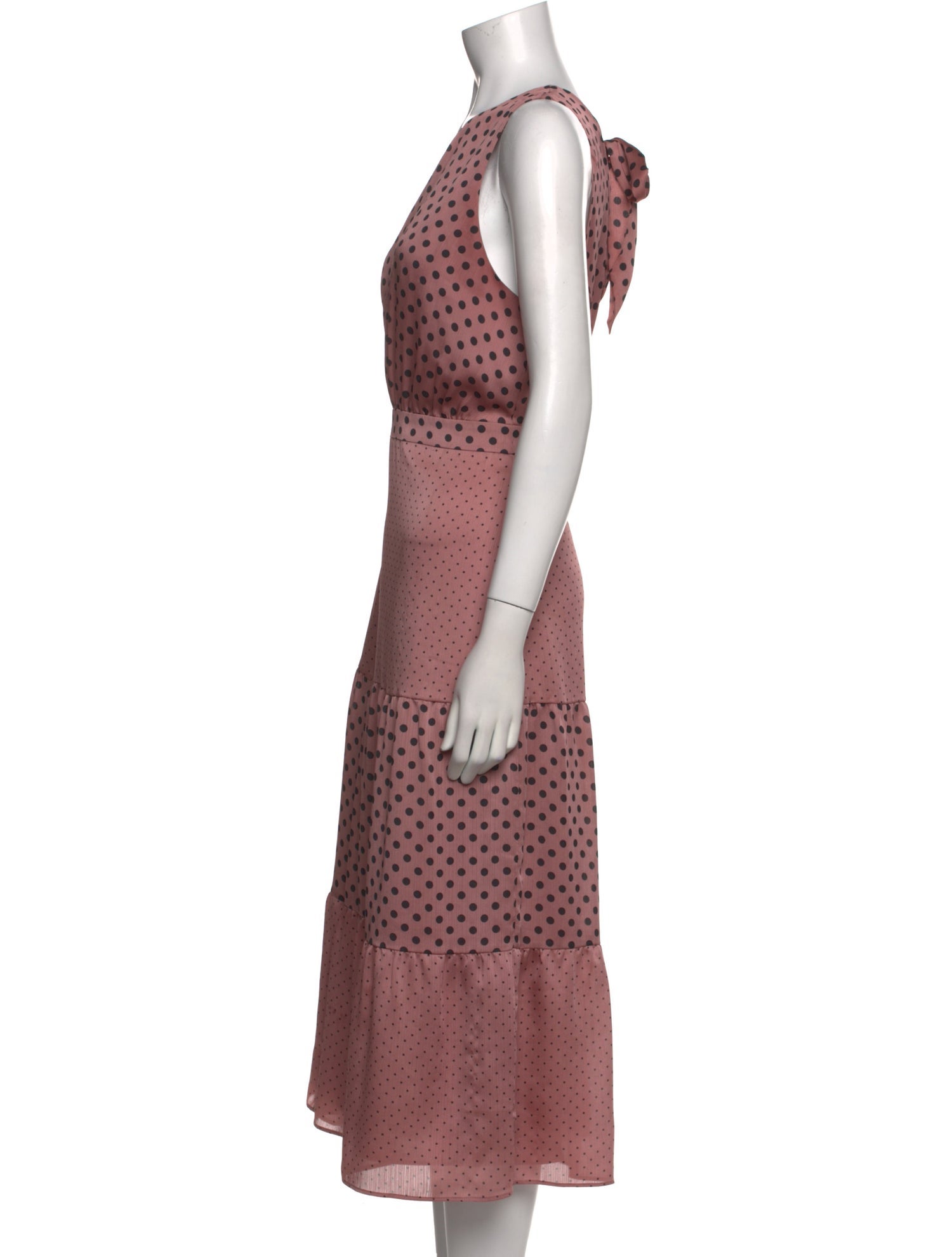 Ted Baker Polka Dot Print Midi Length Dress