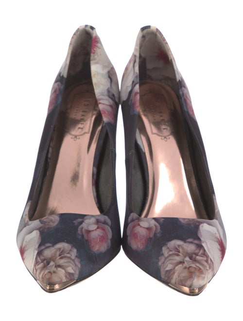 Ted Baker Suede Floral Print Pumps