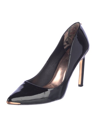 Ted Baker Patent Leather Bow Accents Pumps