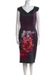 Ted Baker Floral Print Midi Length Dress