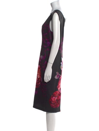 Ted Baker Floral Print Midi Length Dress