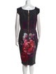 Ted Baker Floral Print Midi Length Dress