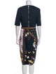 Ted Baker Floral Print Midi Length Dress
