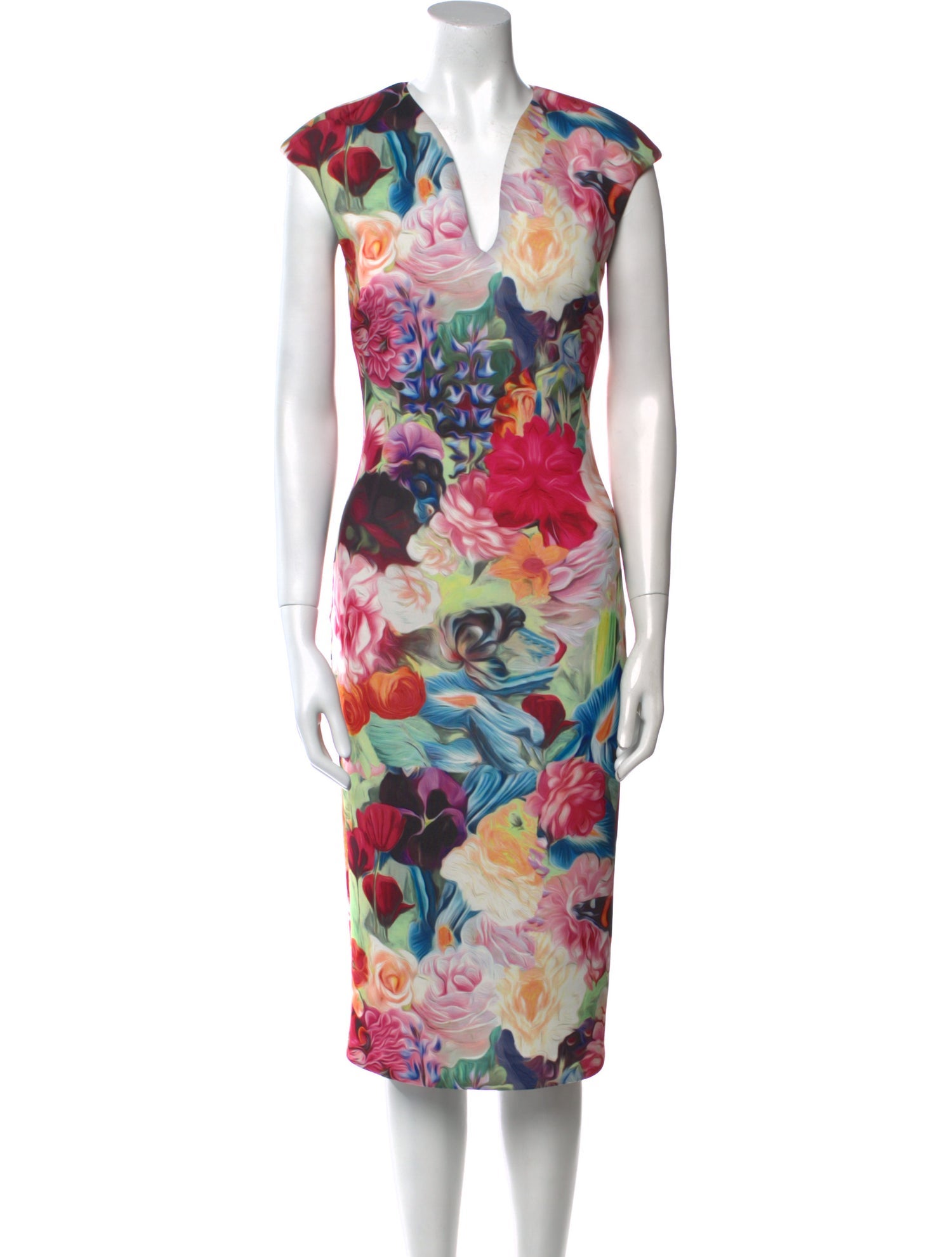 Ted Baker Floral Print Midi Length Dress