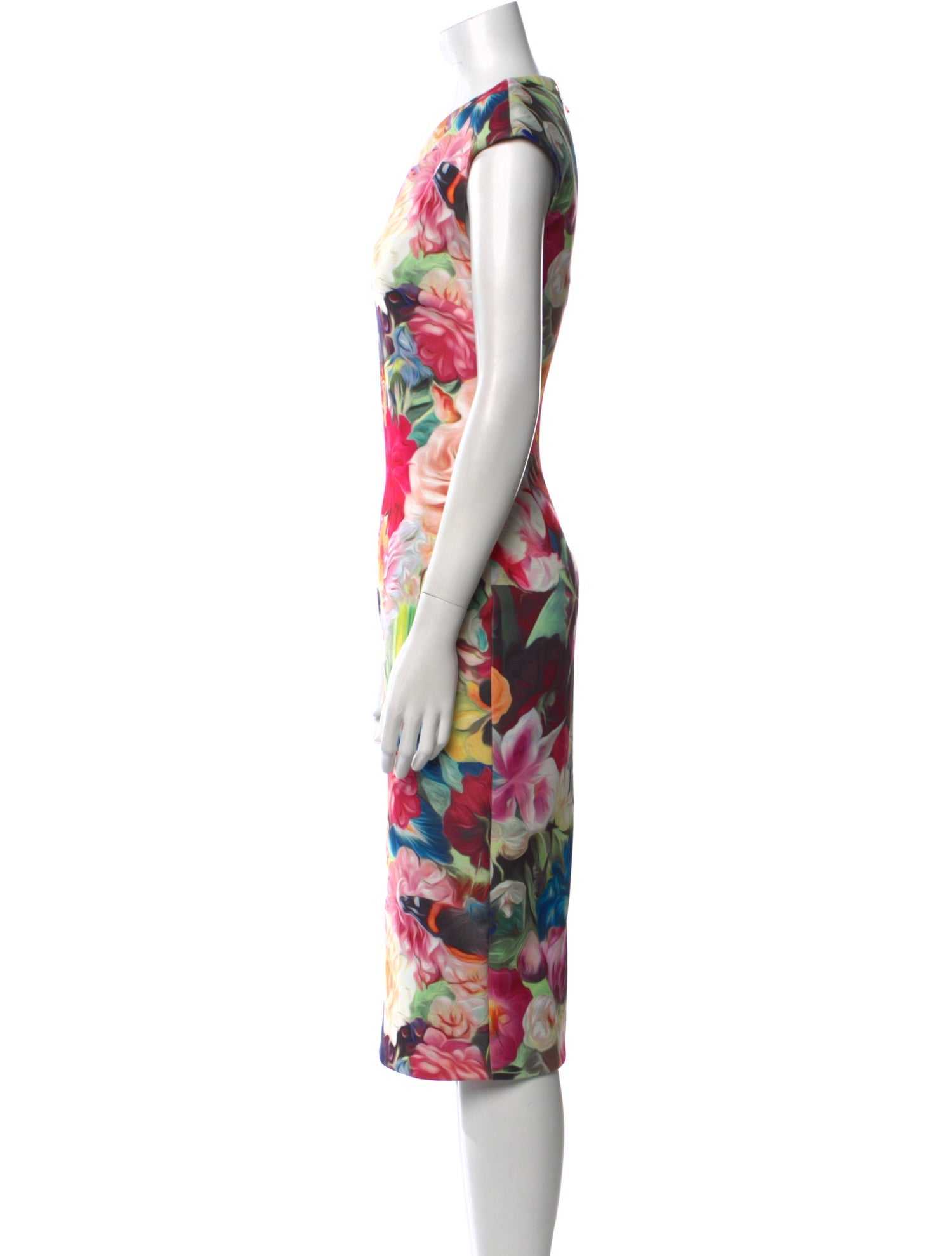 Ted Baker Floral Print Midi Length Dress