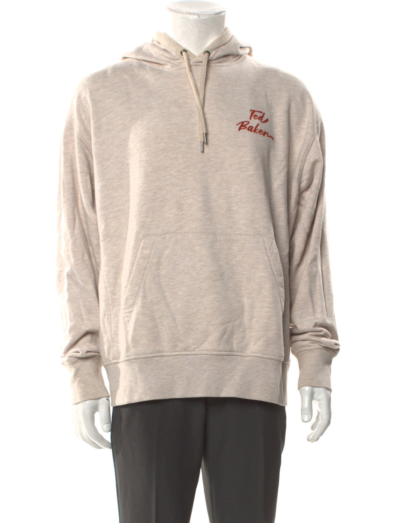 Ted Baker Graphic Print V-Neck Hoodie