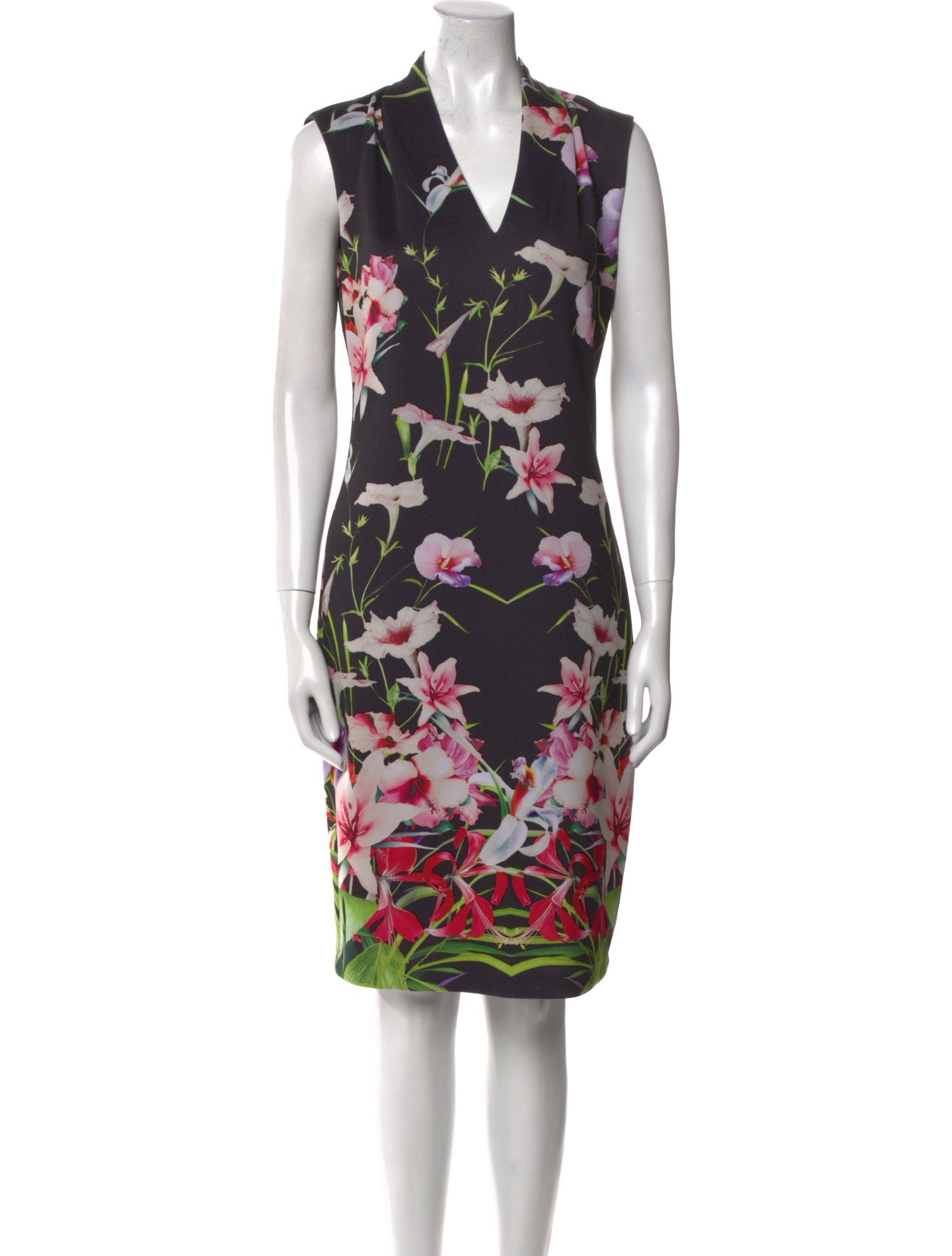 Ted Baker Floral Print Knee-Length Dress