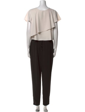 Ted Baker Colorblock Pattern Crew Neck Jumpsuit