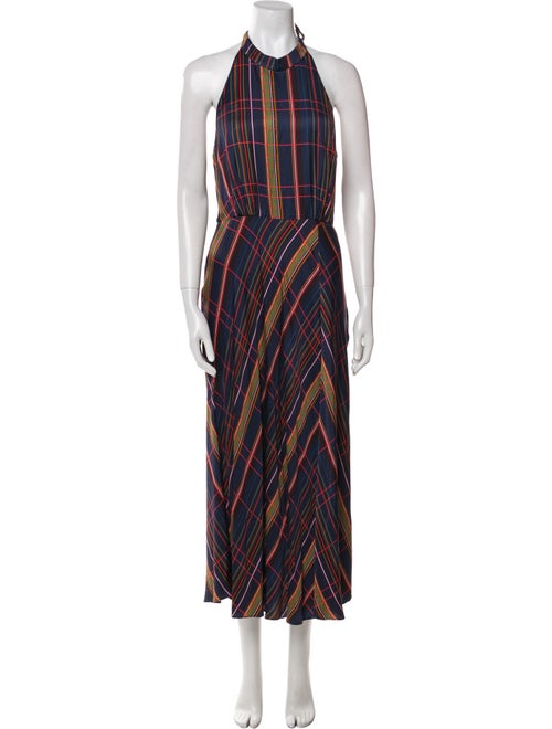 Ted Baker Plaid Print Long Dress