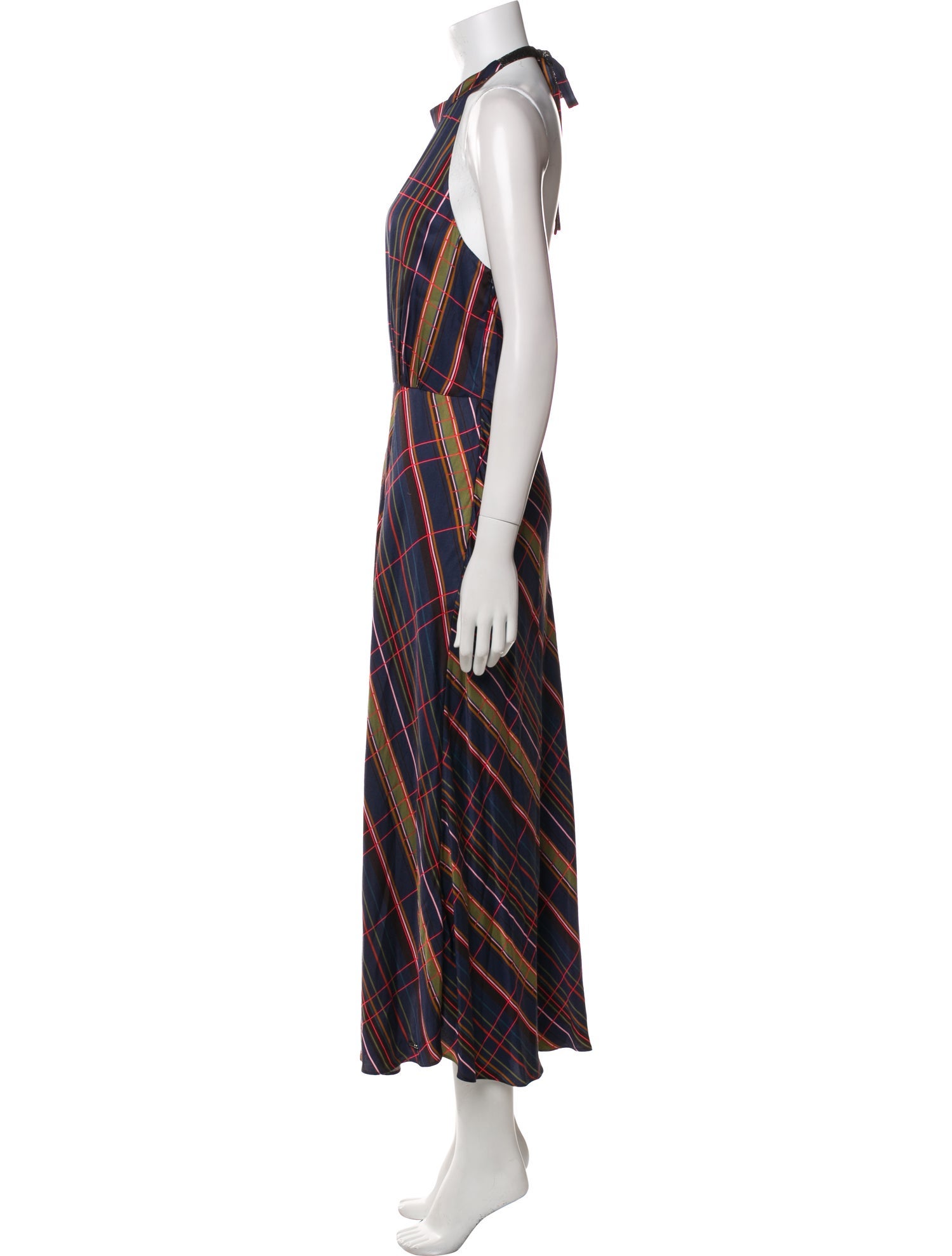 Ted Baker Plaid Print Long Dress