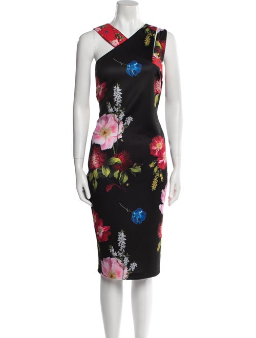 Ted Baker Floral Print Midi Length Dress