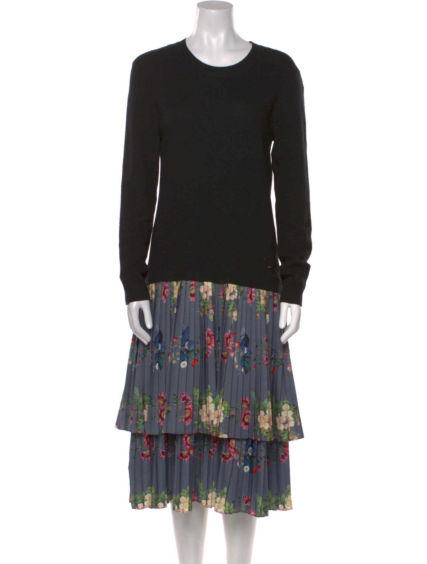 Ted Baker Crew Neck Midi Length Dress