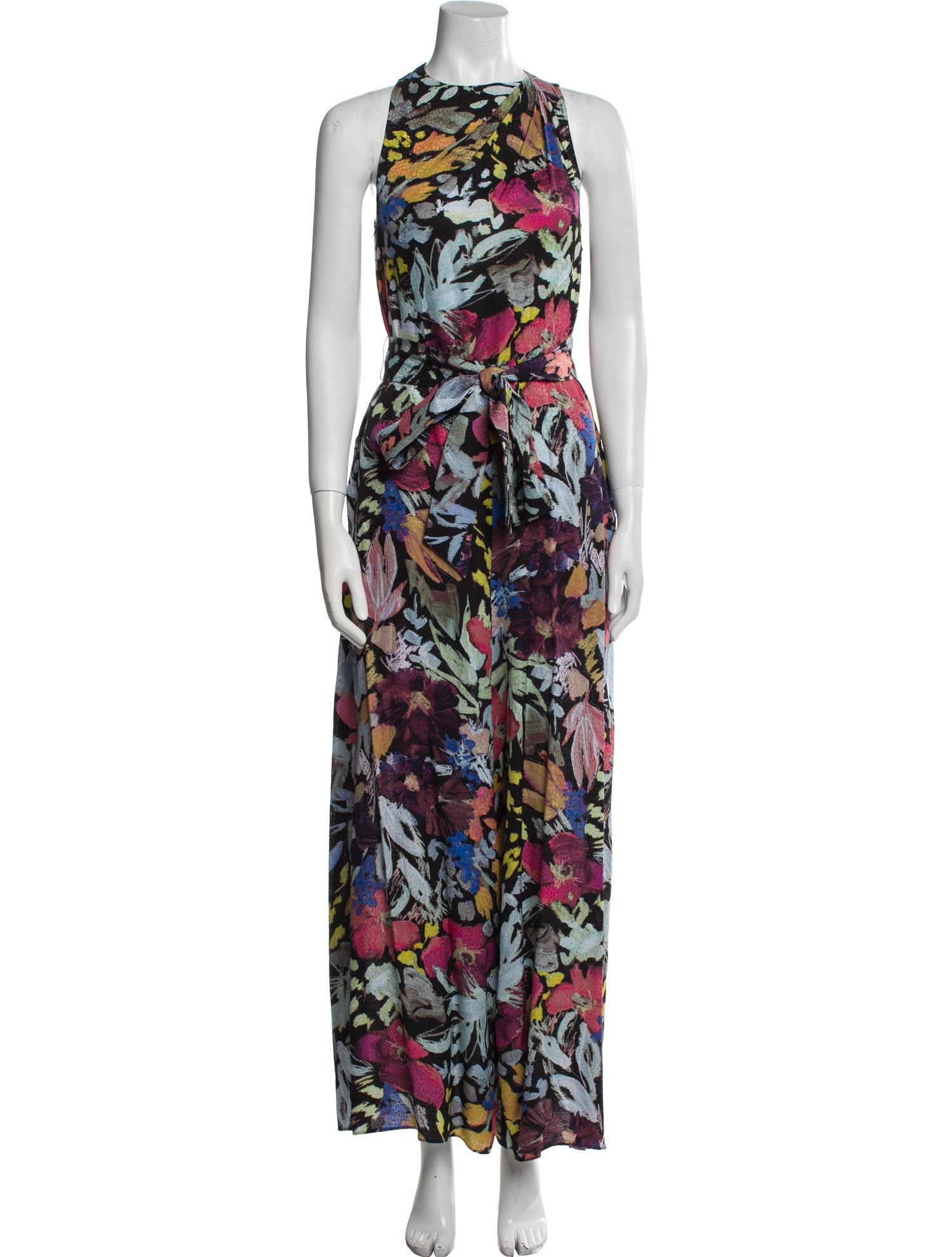 Ted Baker Floral Print Mock Neck Jumpsuit