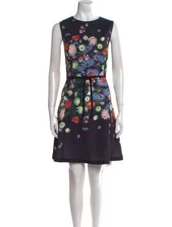 Ted Baker Floral Print Knee-Length Dress
