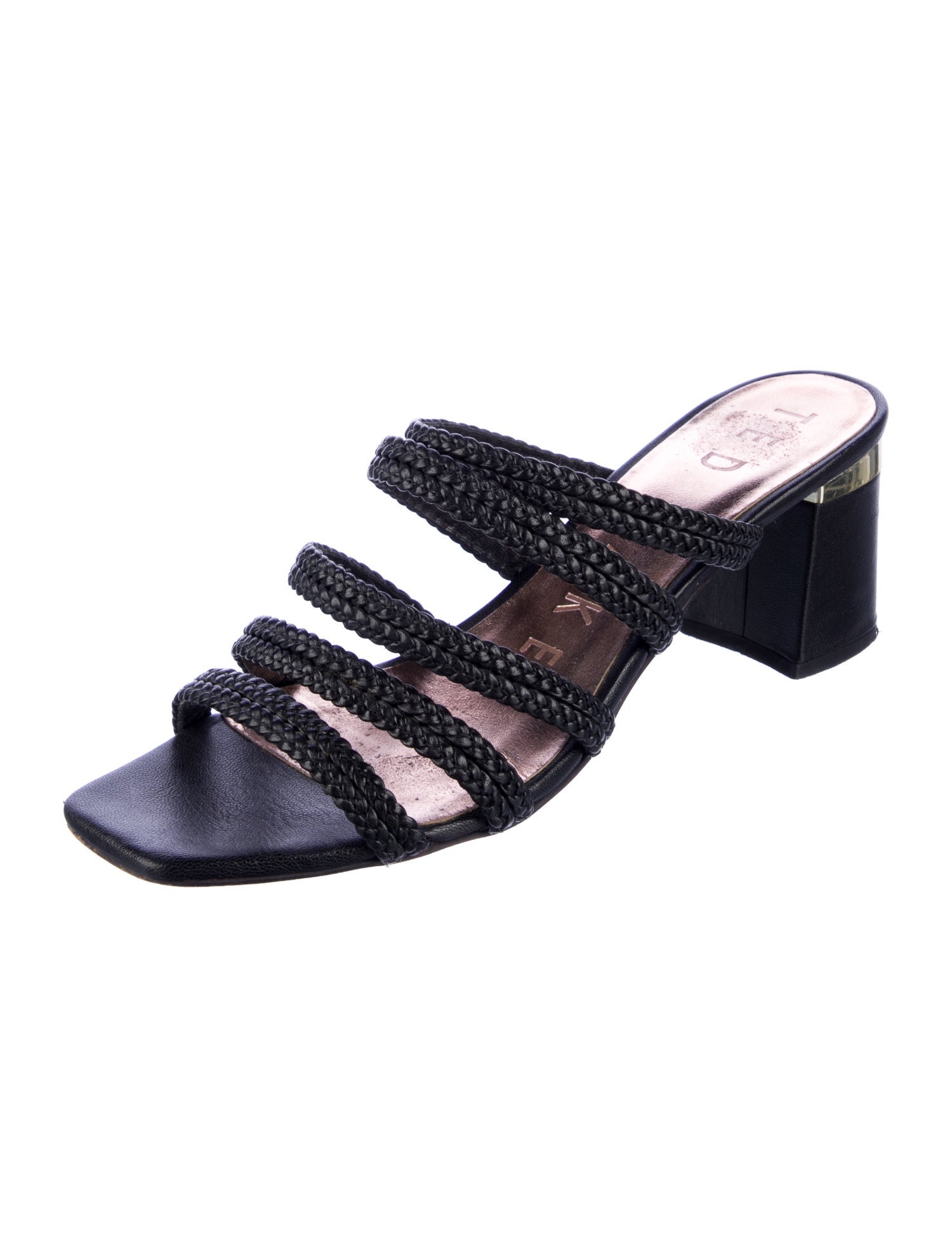 Ted Baker Leather Braided Accents Slides