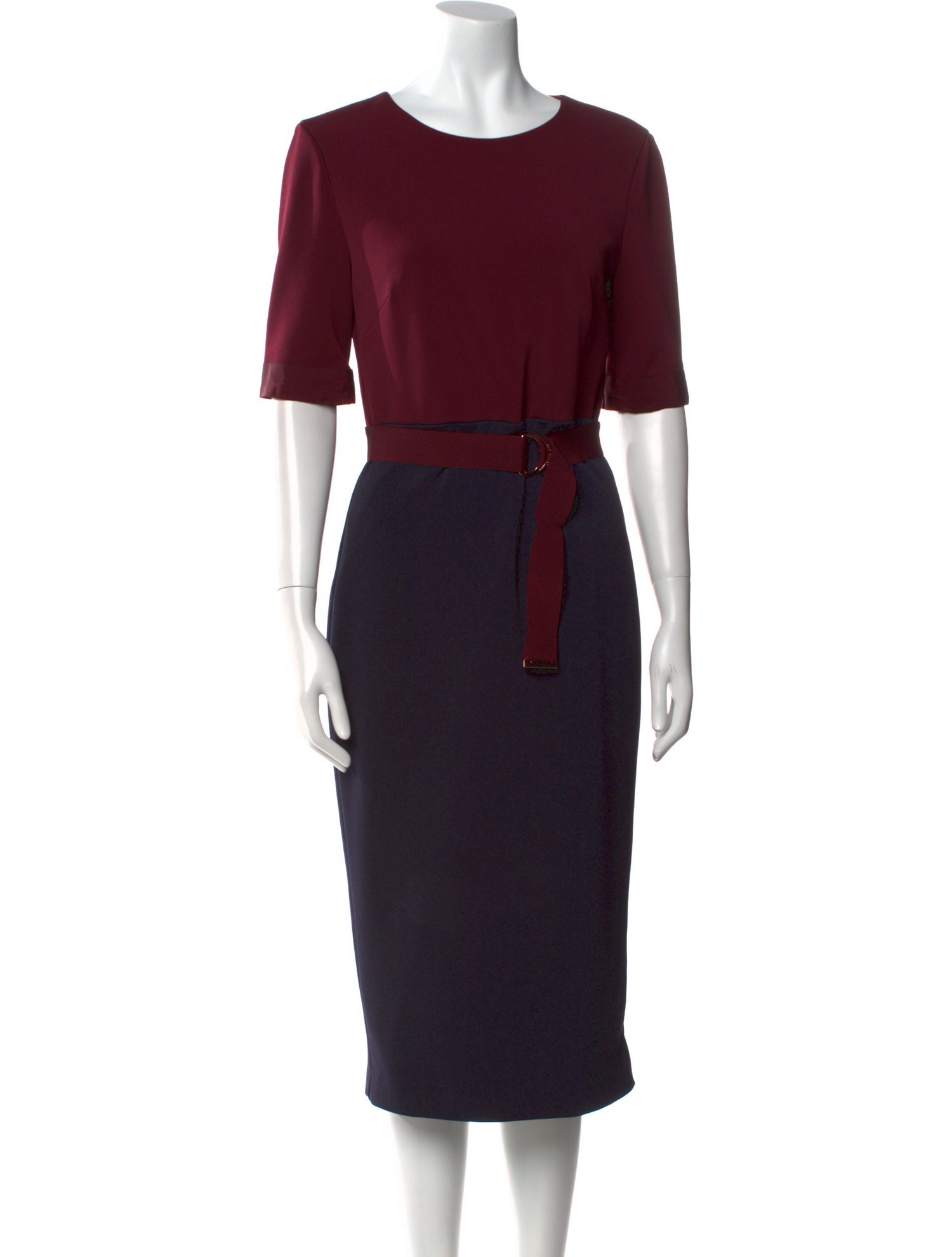 Ted Baker Crew Neck Midi Length Dress