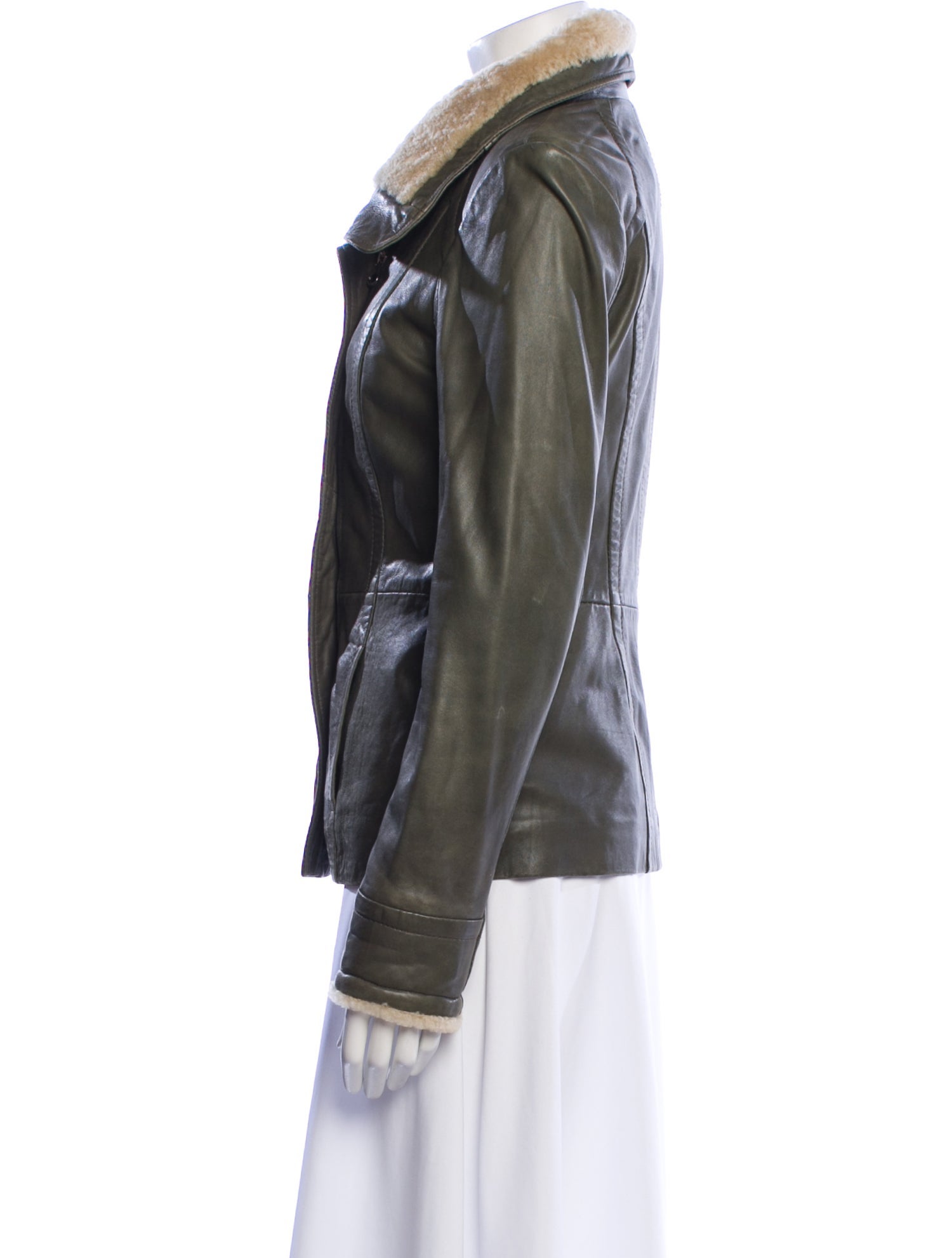 Ted Baker Leather Fur Jacket