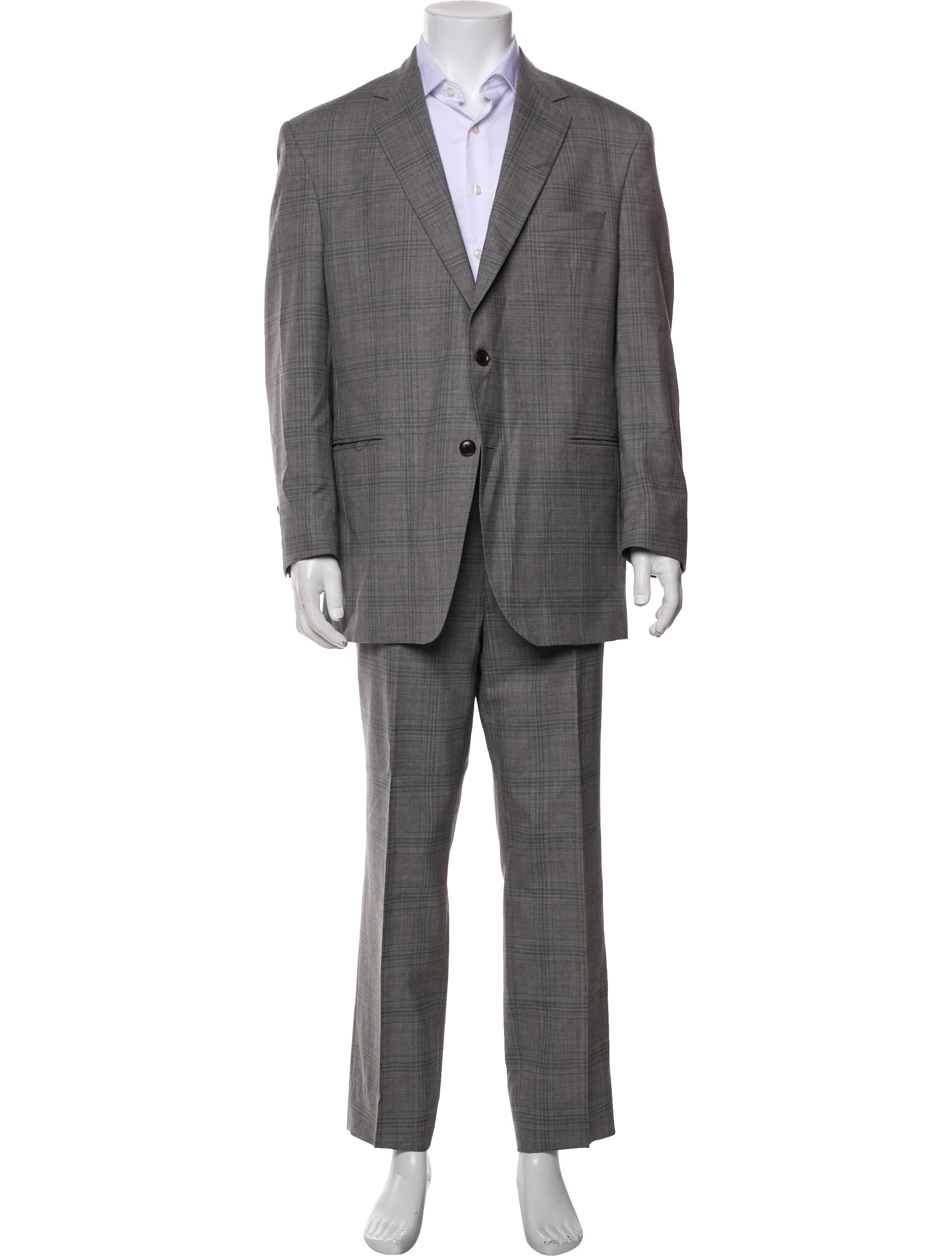 Ted Baker Wool Plaid Print Two-Piece Suit
