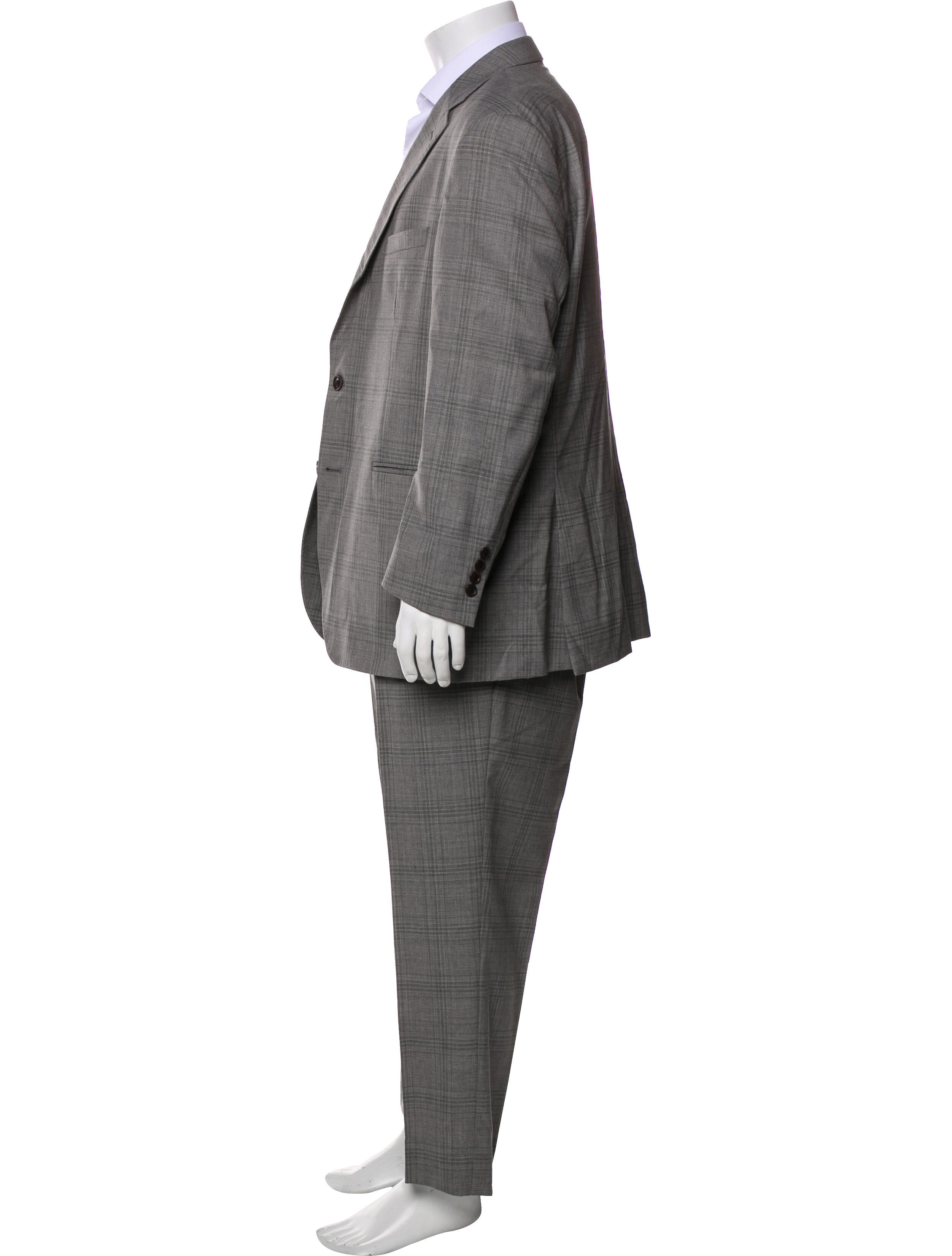 Ted Baker Wool Plaid Print Two-Piece Suit