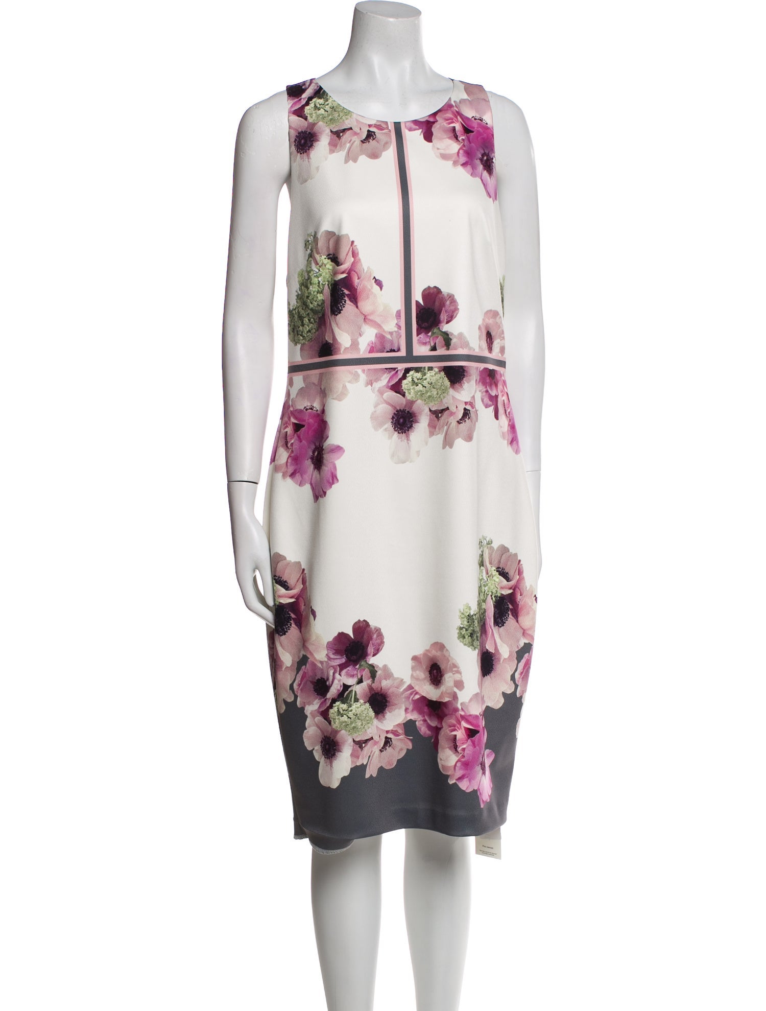 Ted Baker Floral Print Midi Length Dress