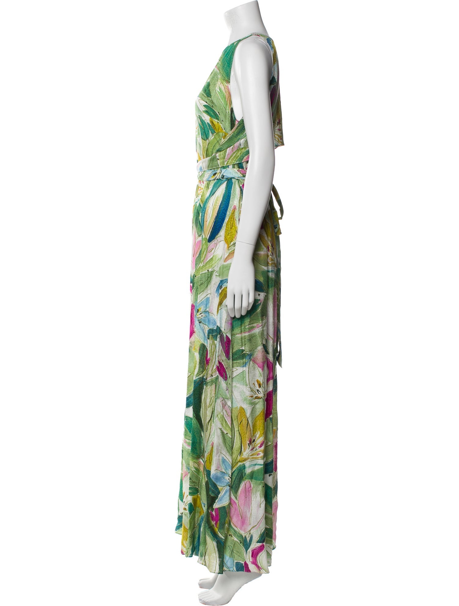 Ted Baker Floral Print V-Neck Jumpsuit