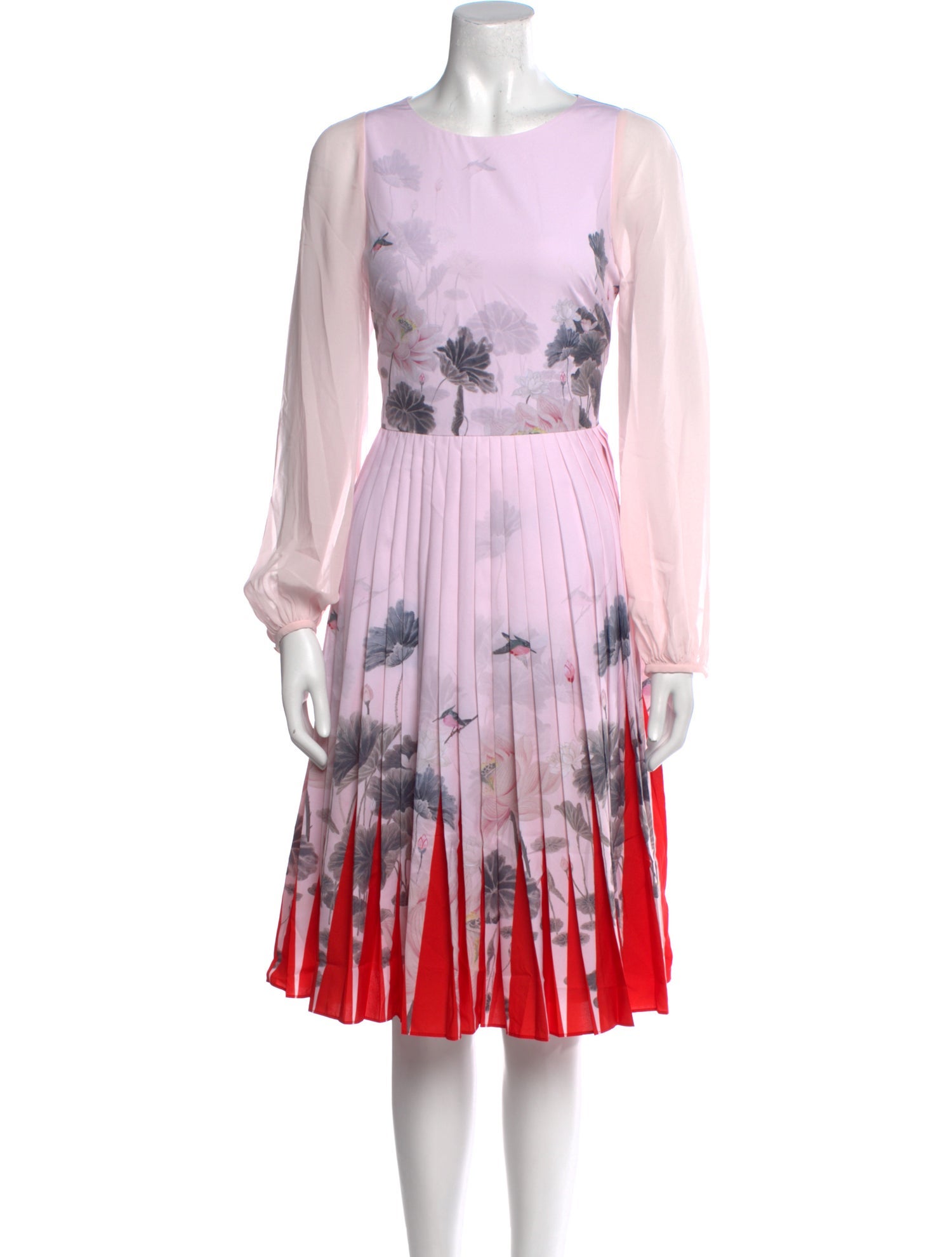 Ted Baker Tie-Dye Print Midi Length Dress