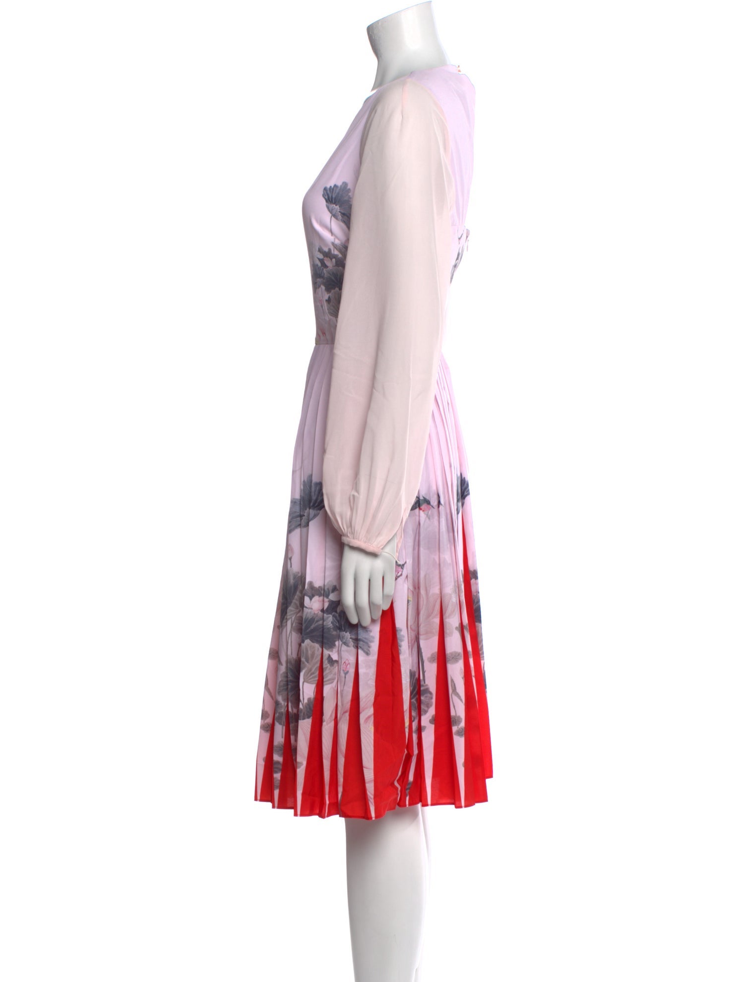 Ted Baker Tie-Dye Print Midi Length Dress