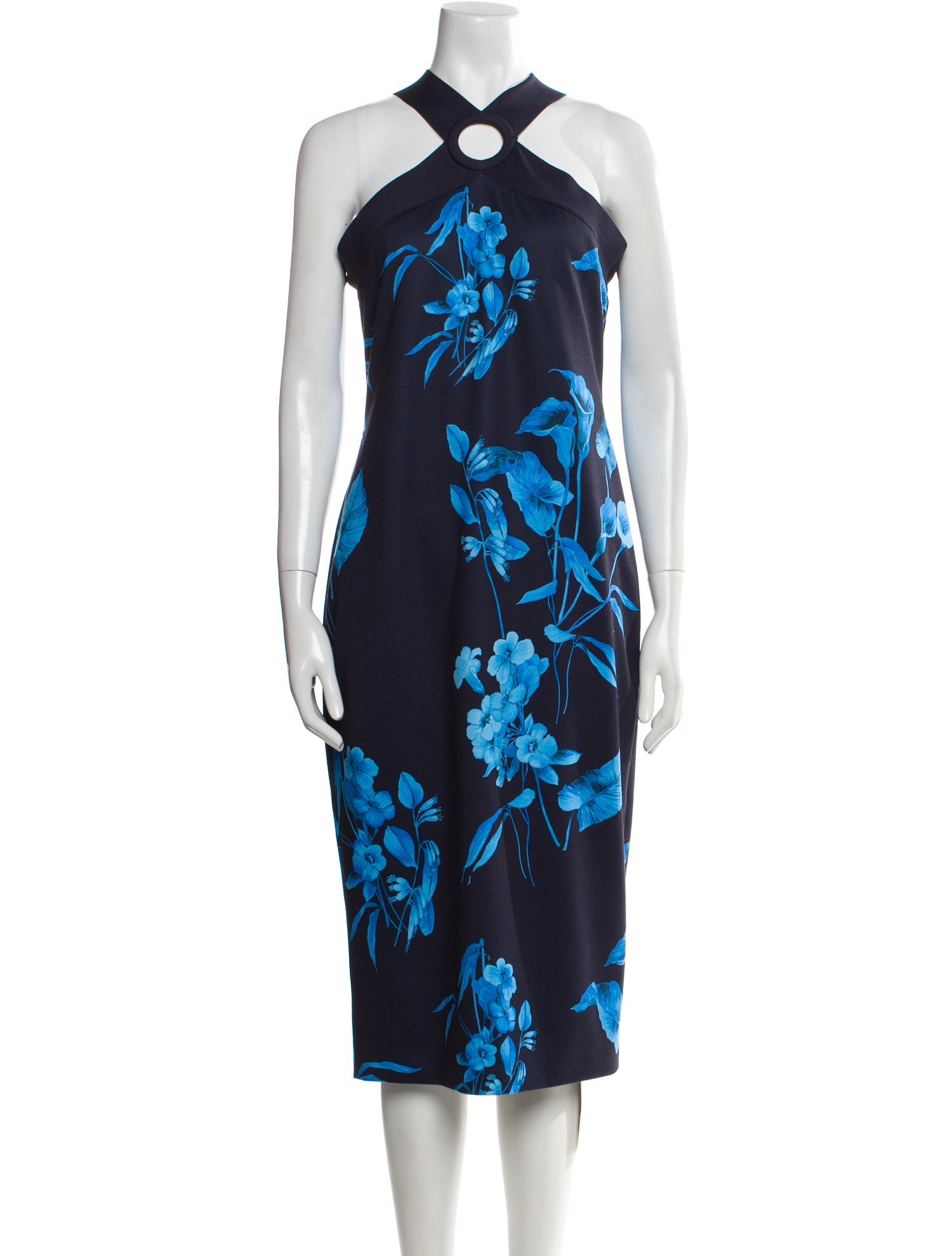 Ted Baker Floral Print Midi Length Dress