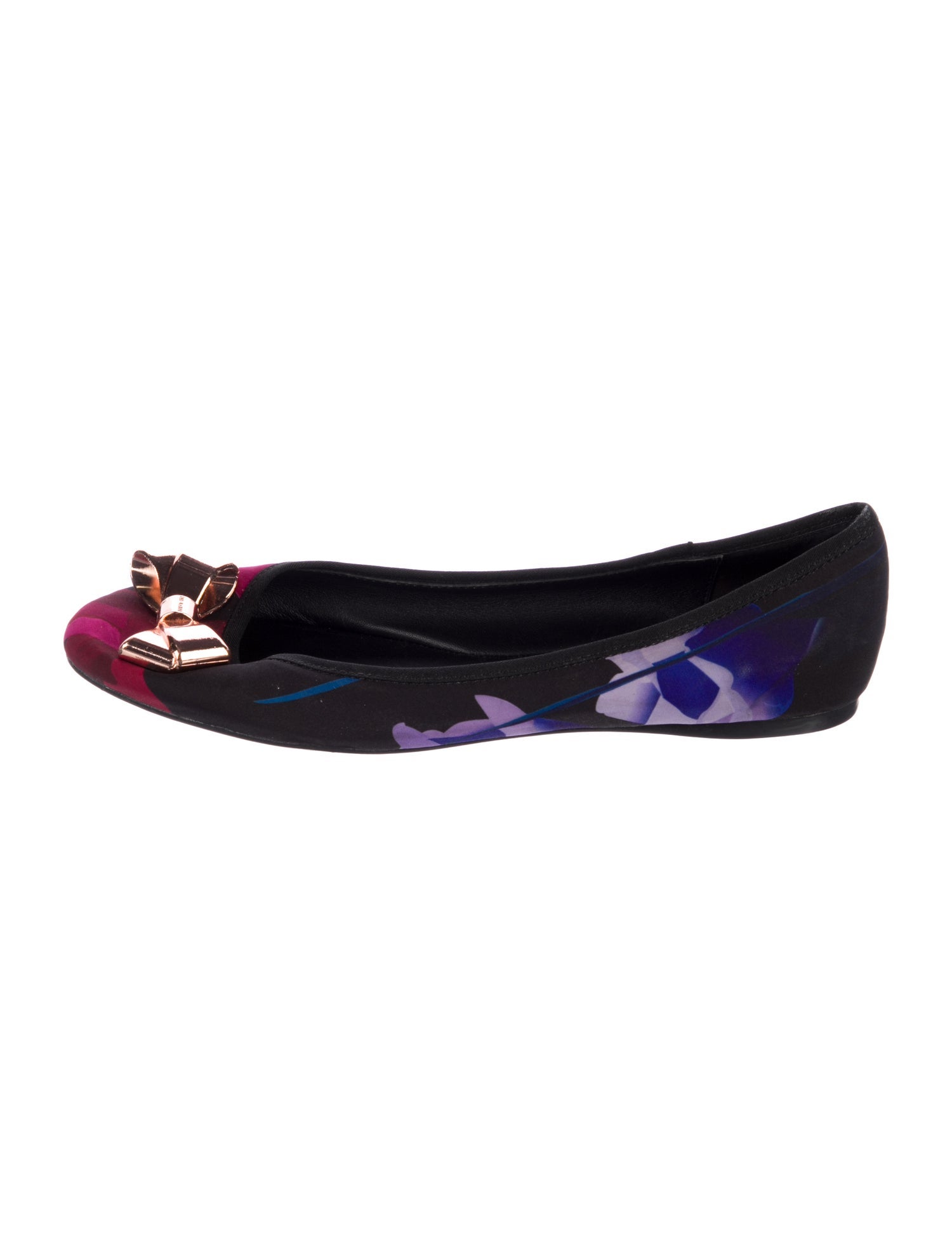 Ted Baker Printed Bow Accents Ballet Flats