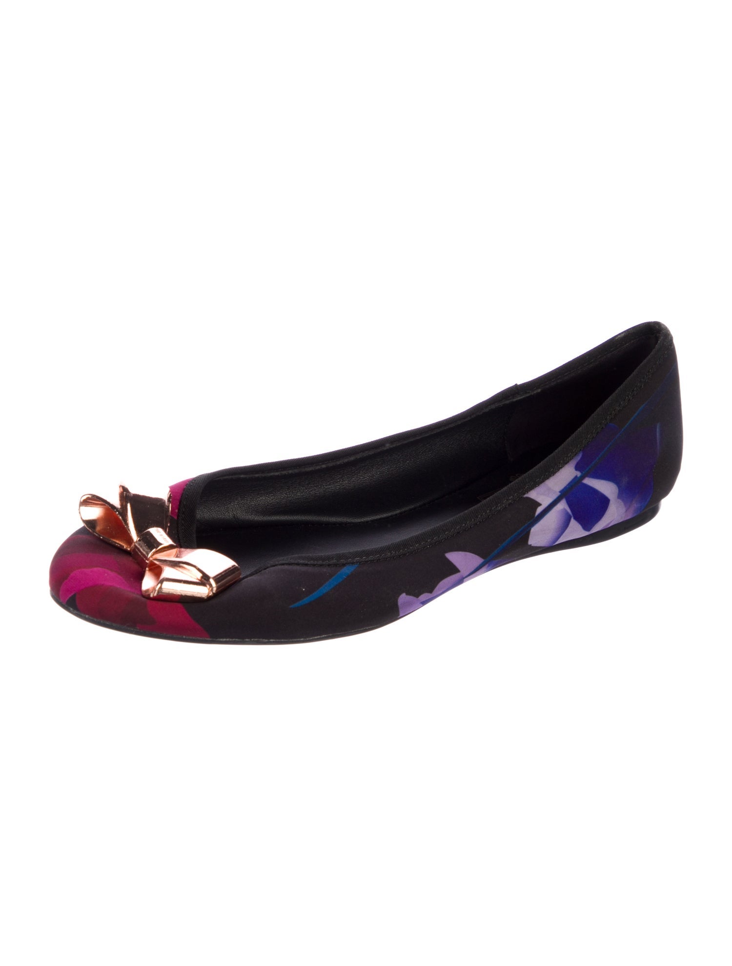 Ted Baker Printed Bow Accents Ballet Flats