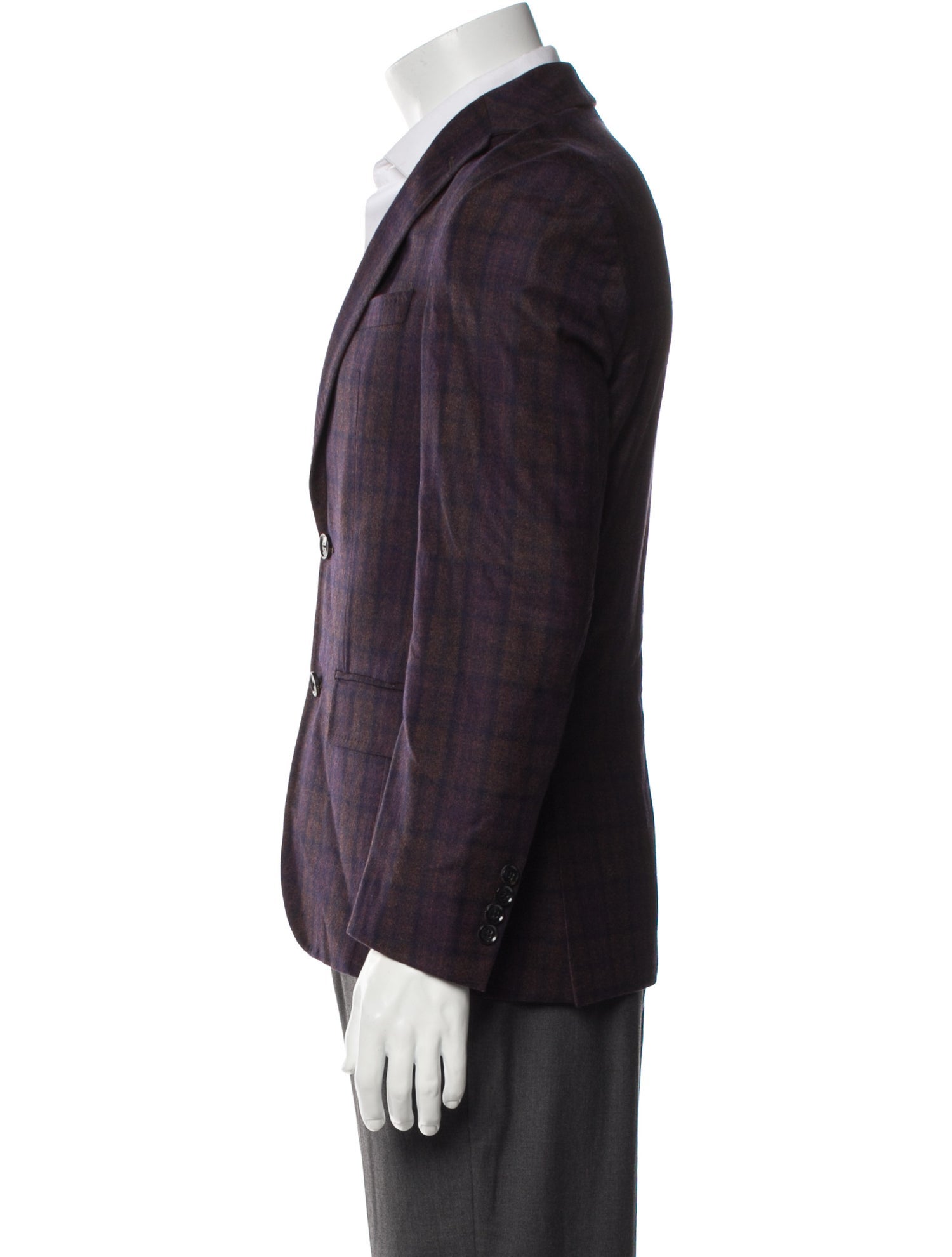 Ted Baker Wool Plaid Print Blazer