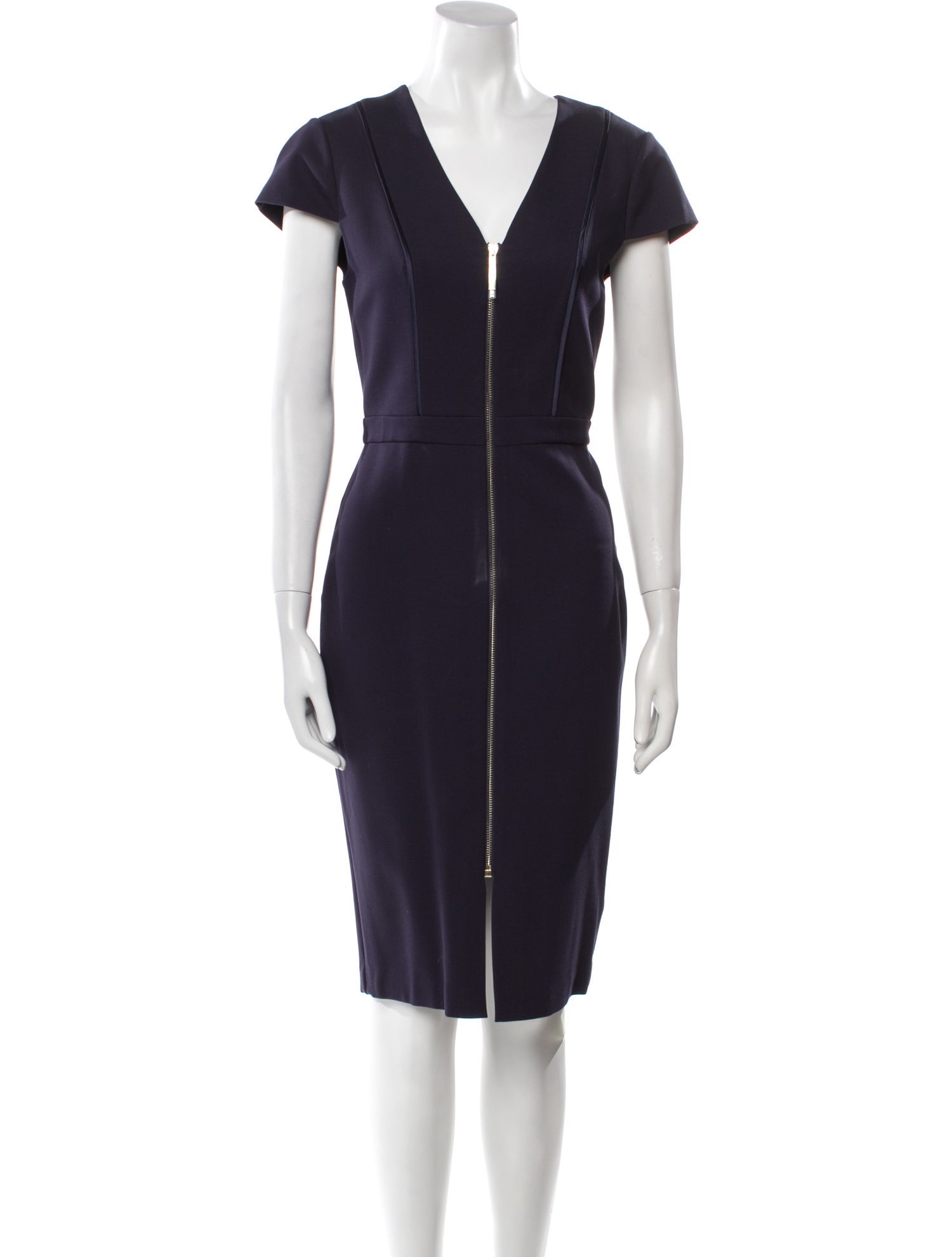 Ted Baker V-Neck Midi Length Dress