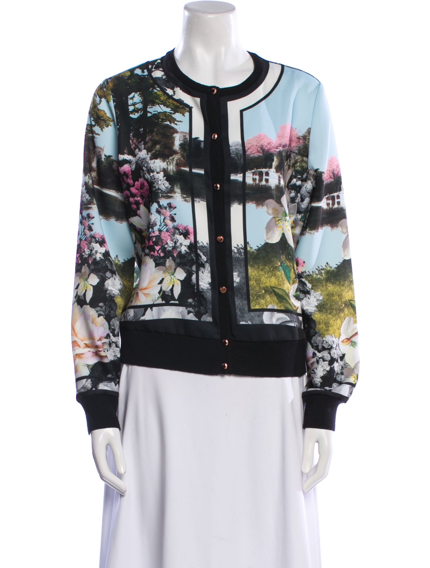 Ted Baker Floral Print Bomber Jacket