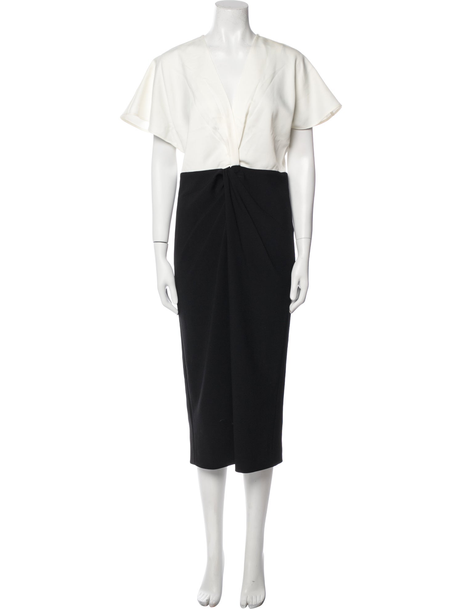 Ted Baker V-Neck Midi Length Dress