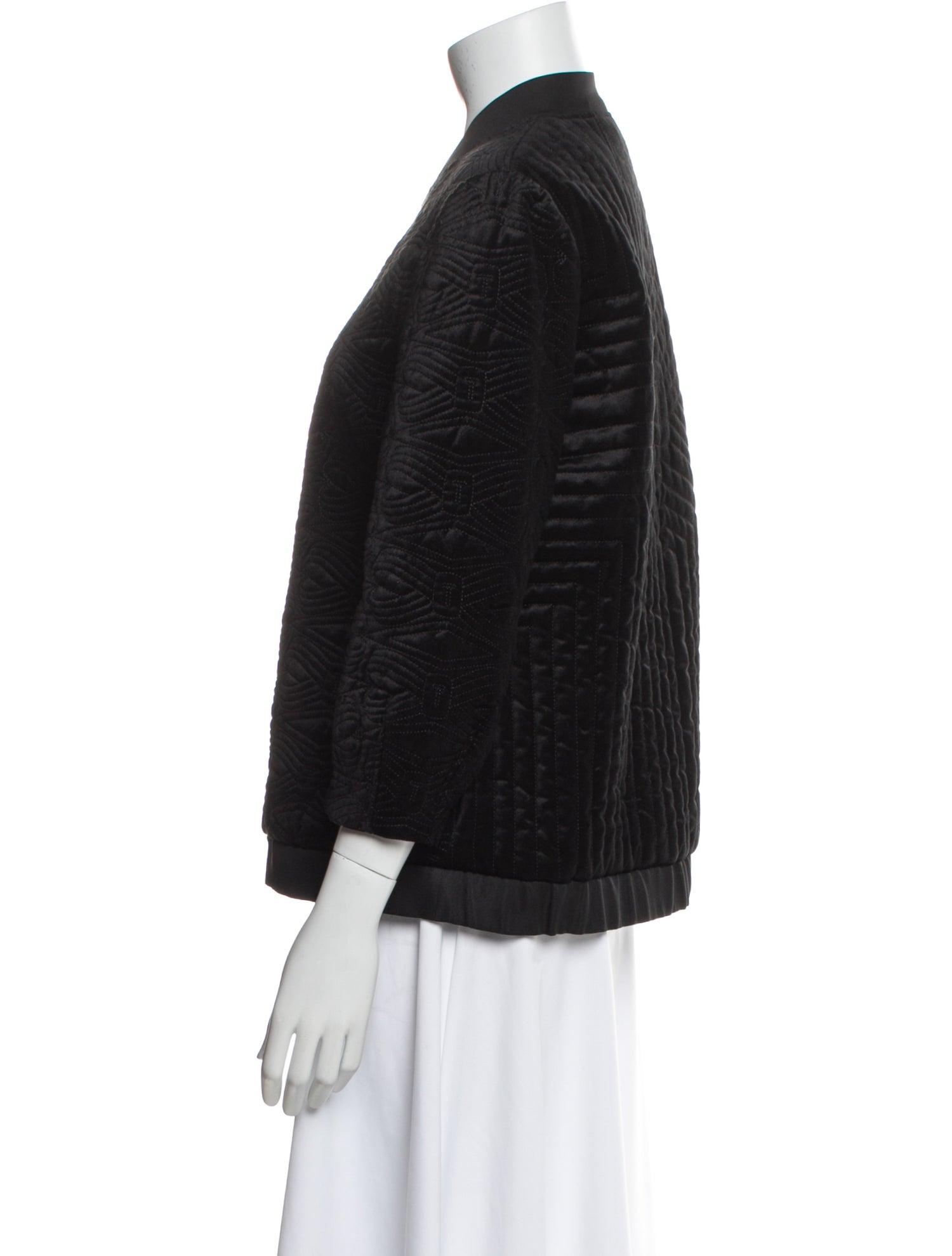 Ted Baker Tweed Pattern Faux Fur Jacket