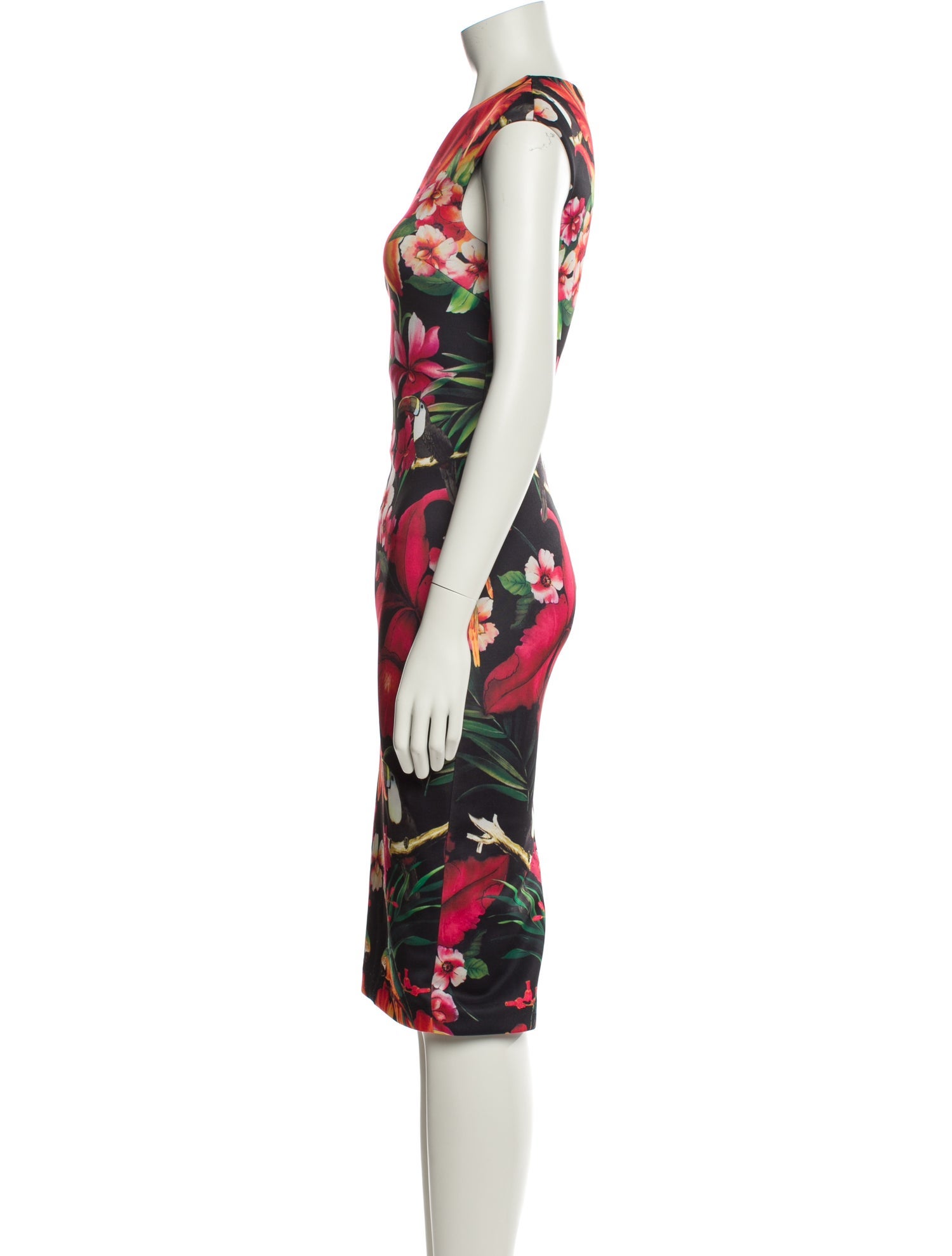 Ted Baker Floral Print Midi Length Dress
