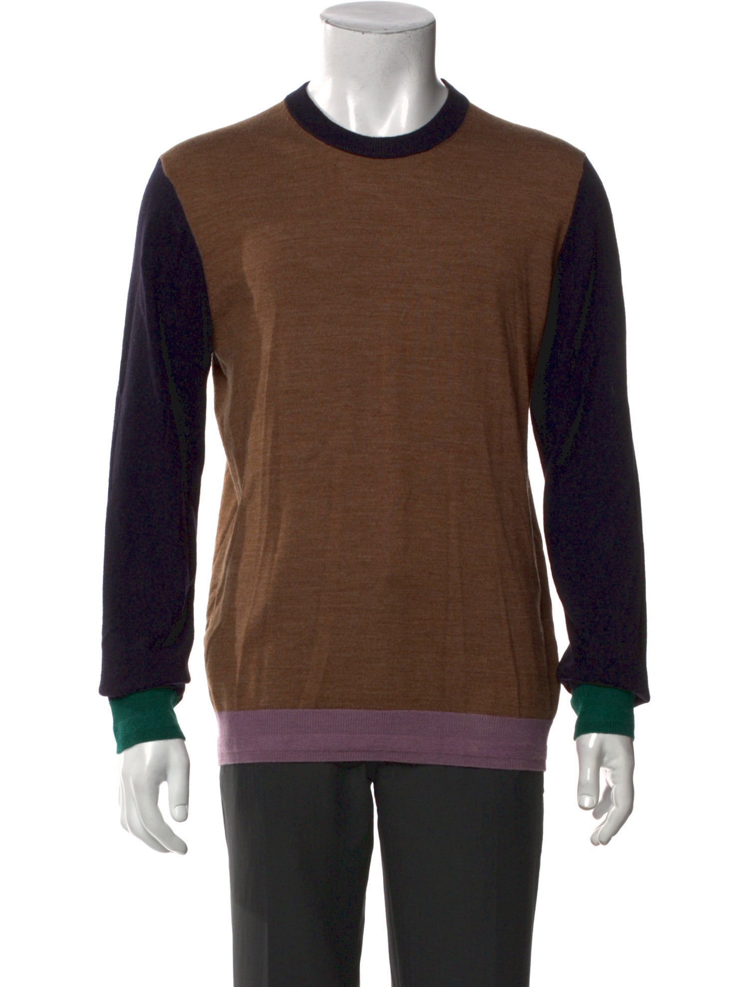 Ted Baker Colorblock Pattern Crew Neck Pullover