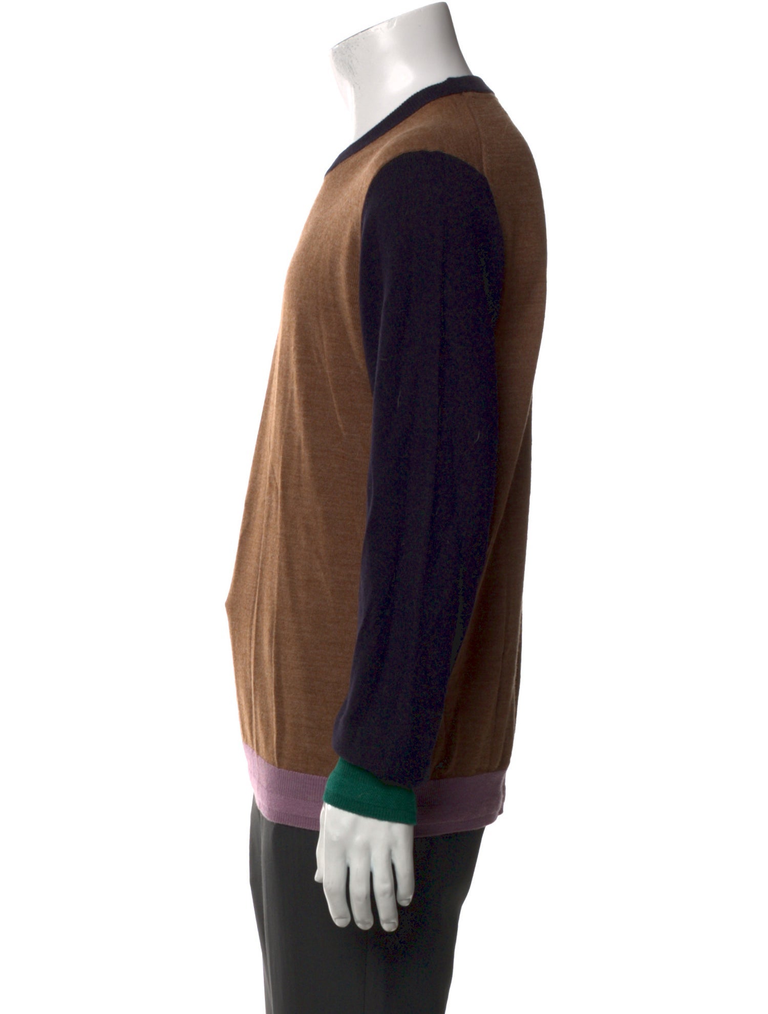 Ted Baker Colorblock Pattern Crew Neck Pullover