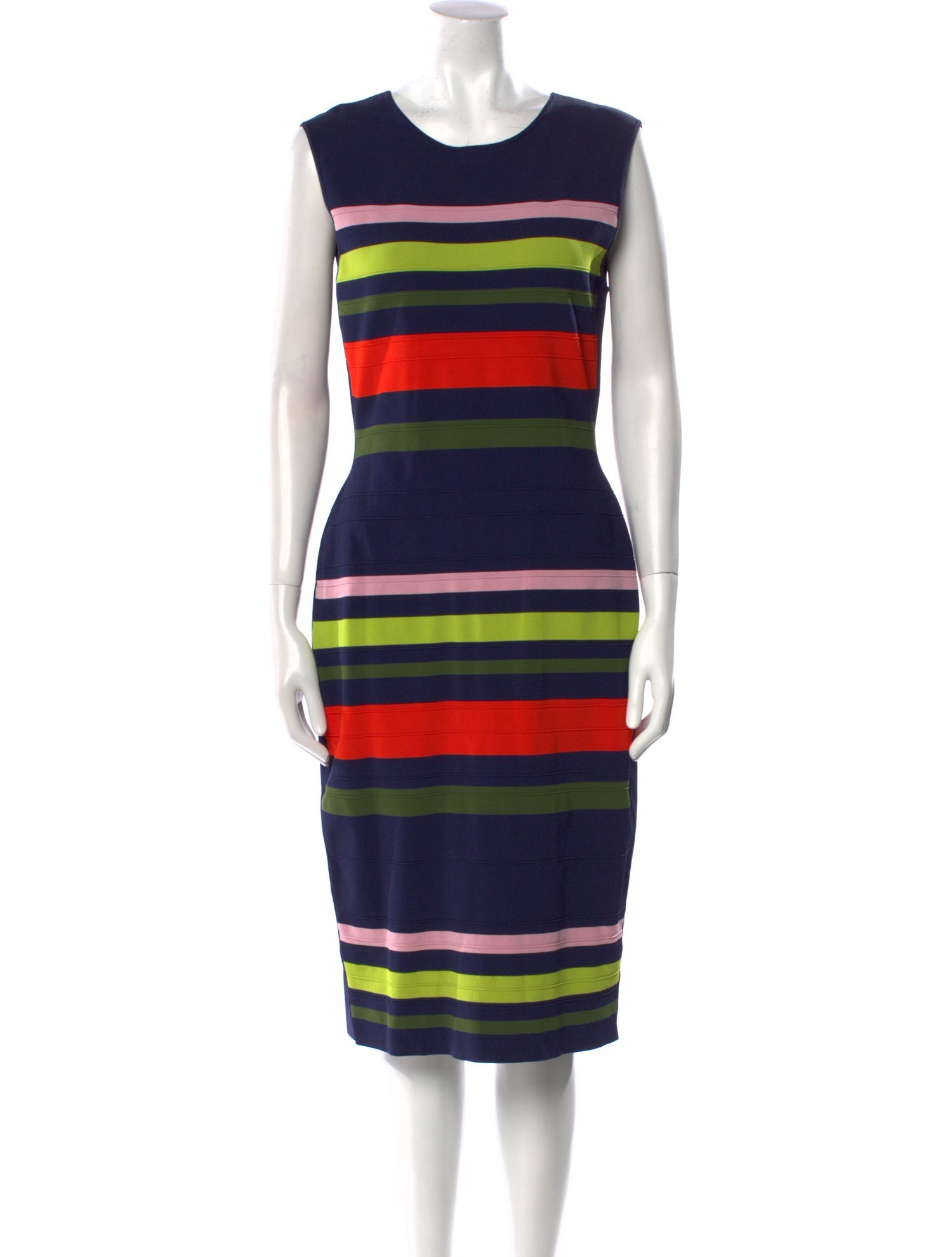 Ted Baker Striped Midi Length Dress