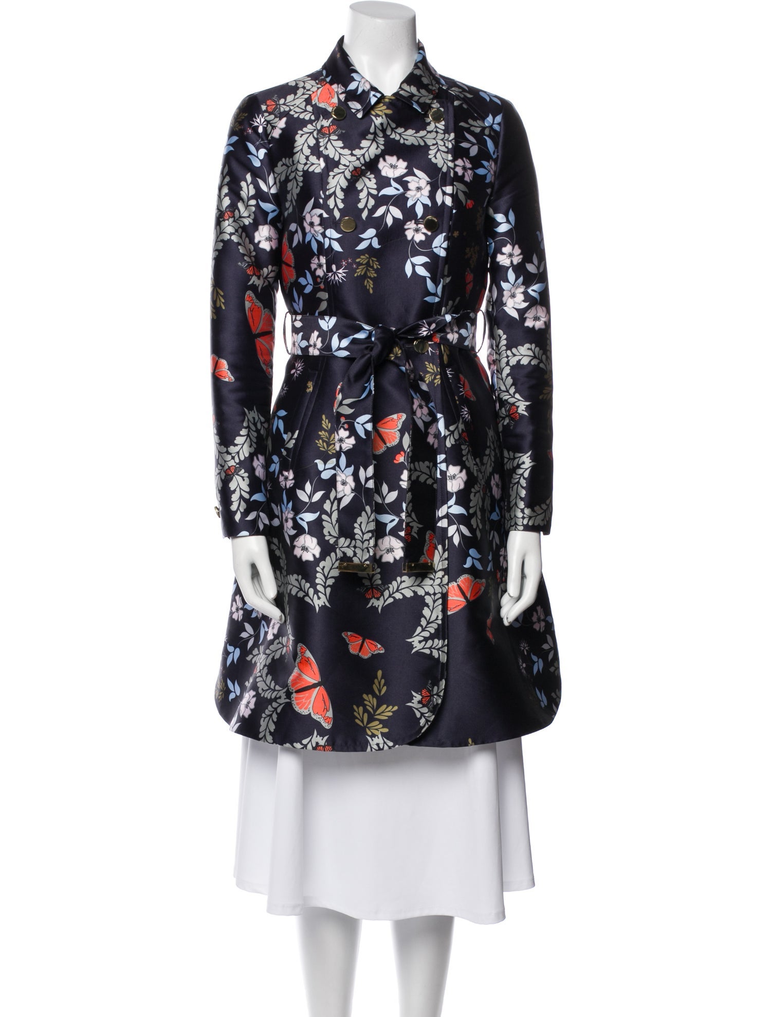 Ted Baker Floral Print Trench Coat